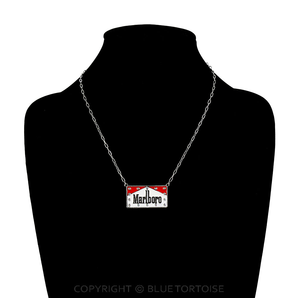 Epoxy Cigarette Logo Pendant Necklace - Image 2