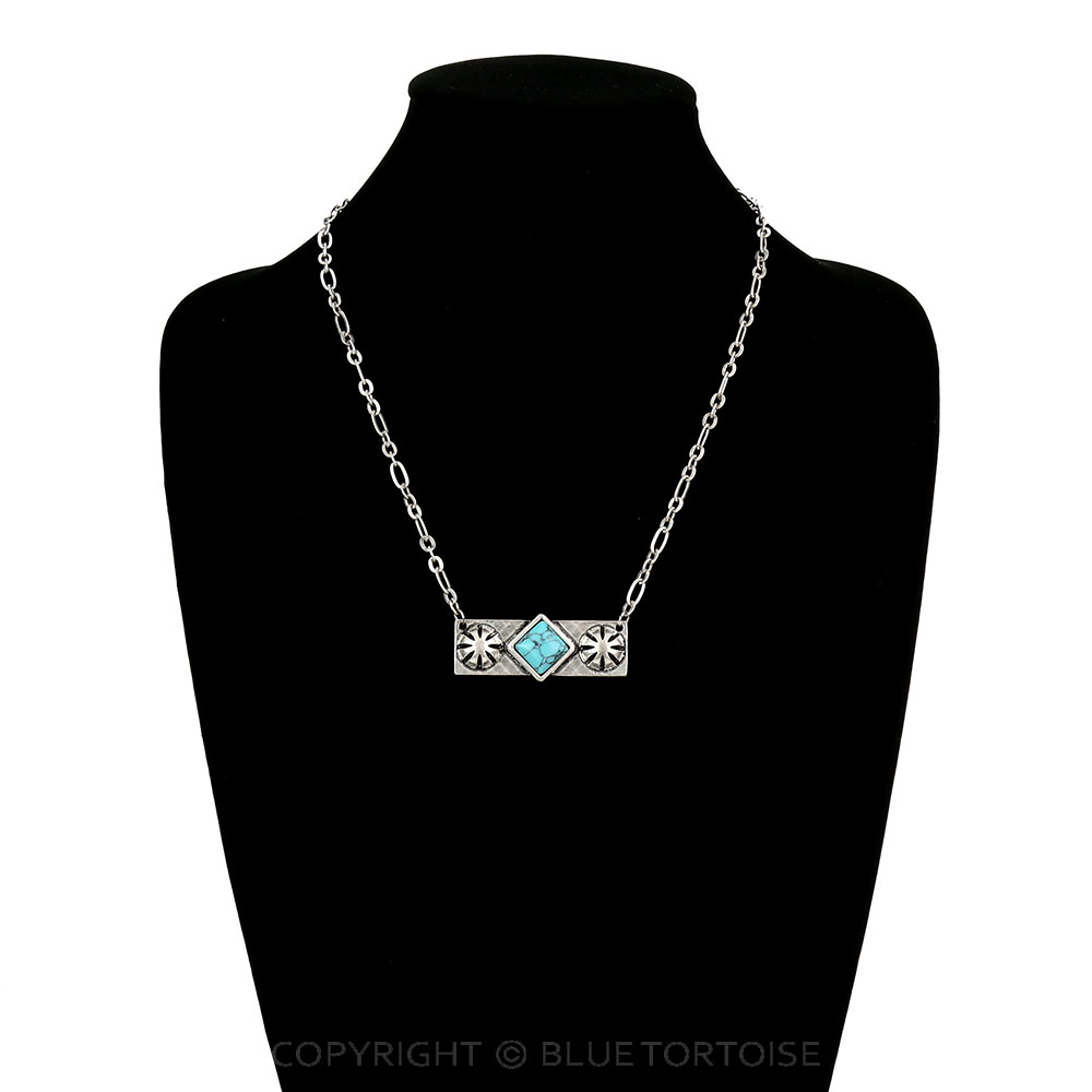 Western Stone Bar Necklace - Image 2
