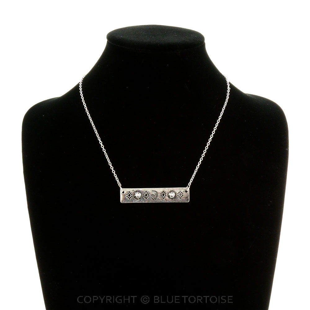 Western Indian Head Bar Necklace - Image 2