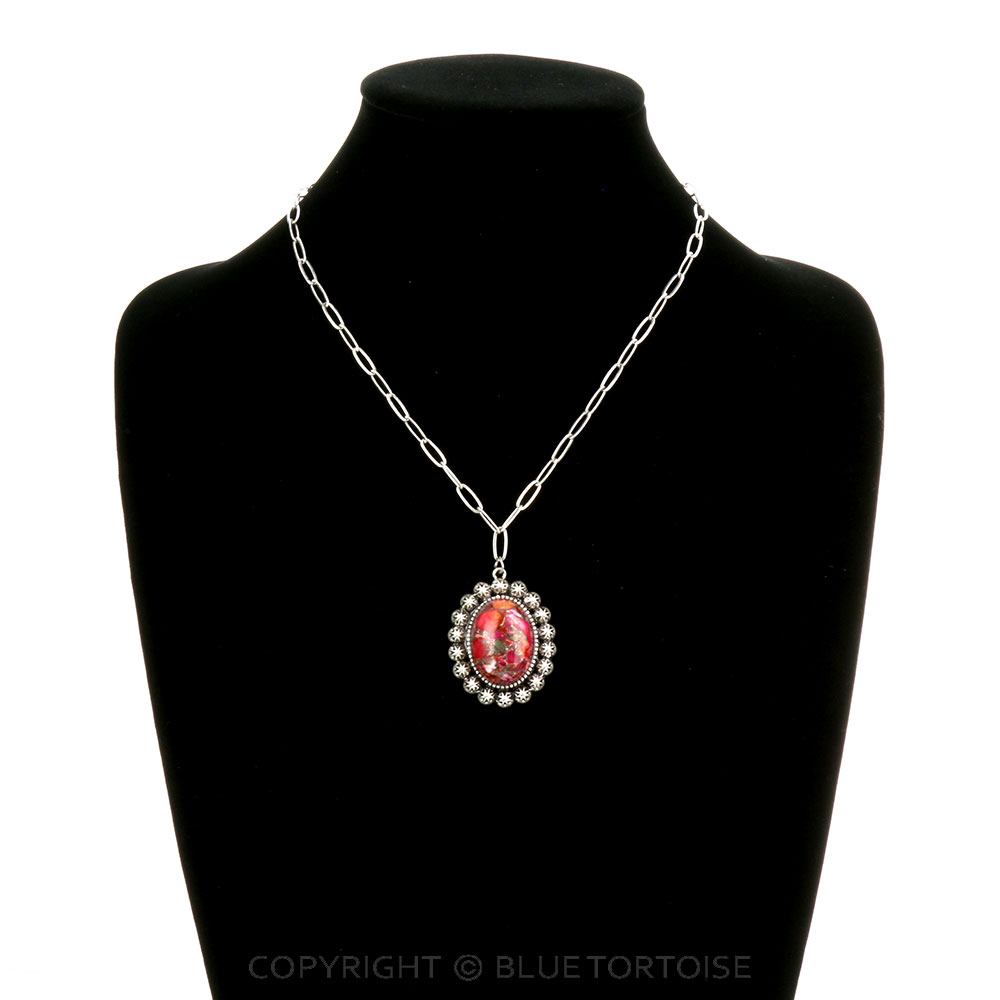 Western Compressed Gemstone Necklace - Image 2