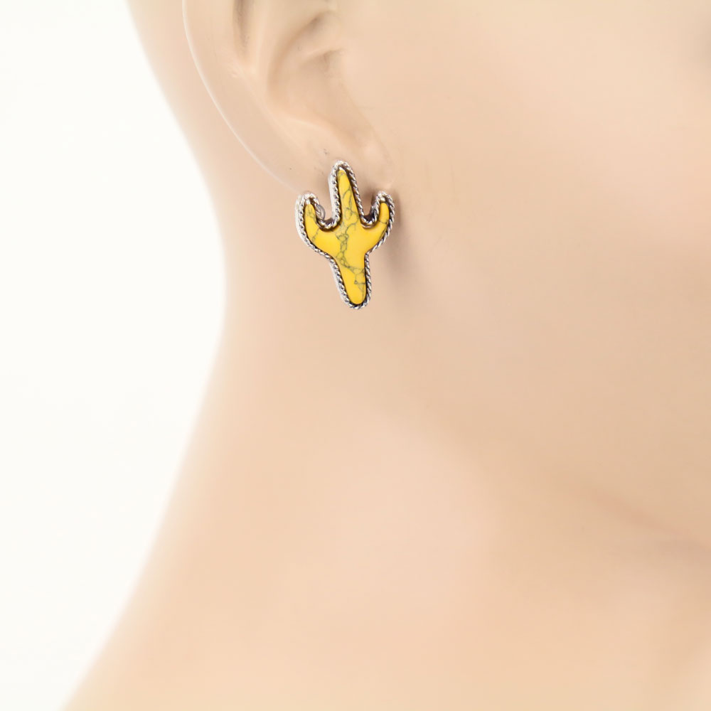 3 Pair Cactus Earring Set - Image 2