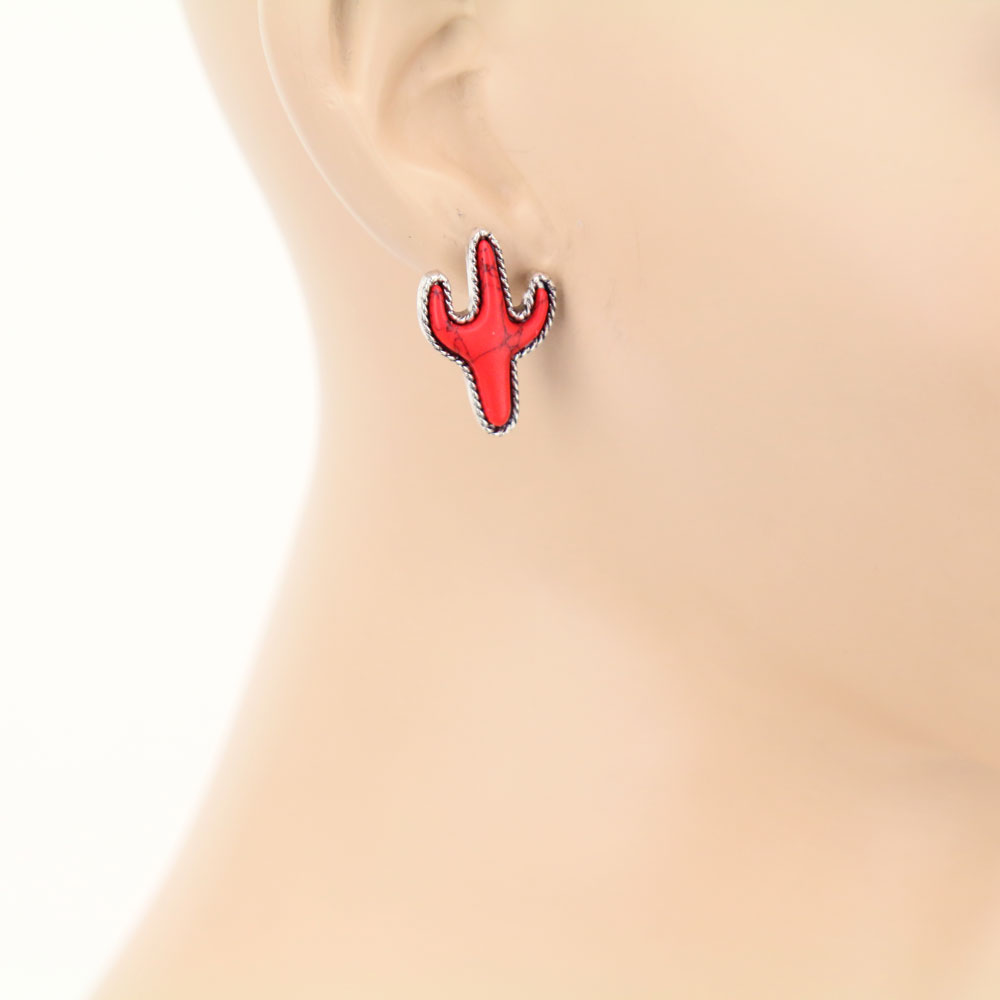 3 Pair Cactus Earring Set - Image 2