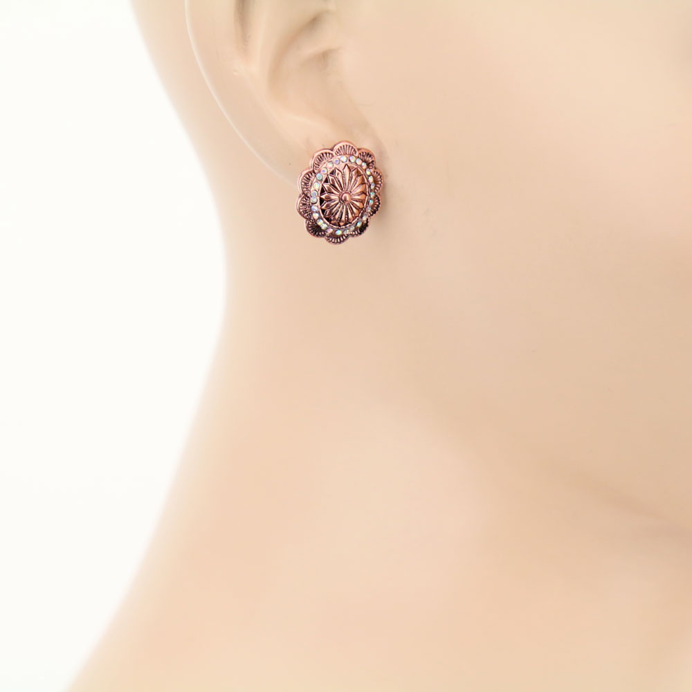 3 Pair Western Concho Earring Set - Image 3