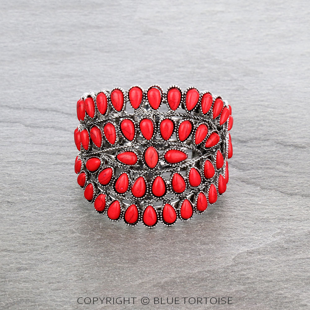 Western Design Stone Cuff Bracelet