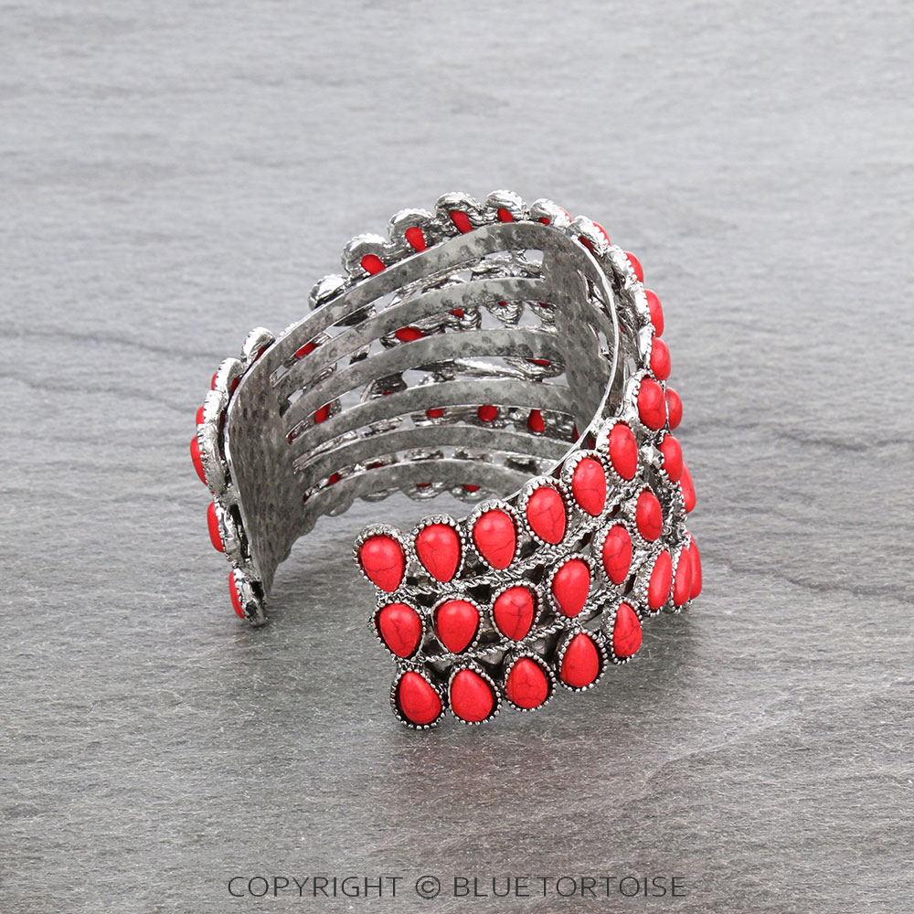 Western Design Stone Cuff Bracelet - Image 3