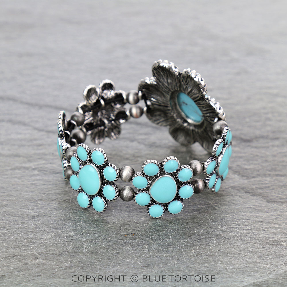 Western Epoxy with Stone Stretch Bracelet - Image 3