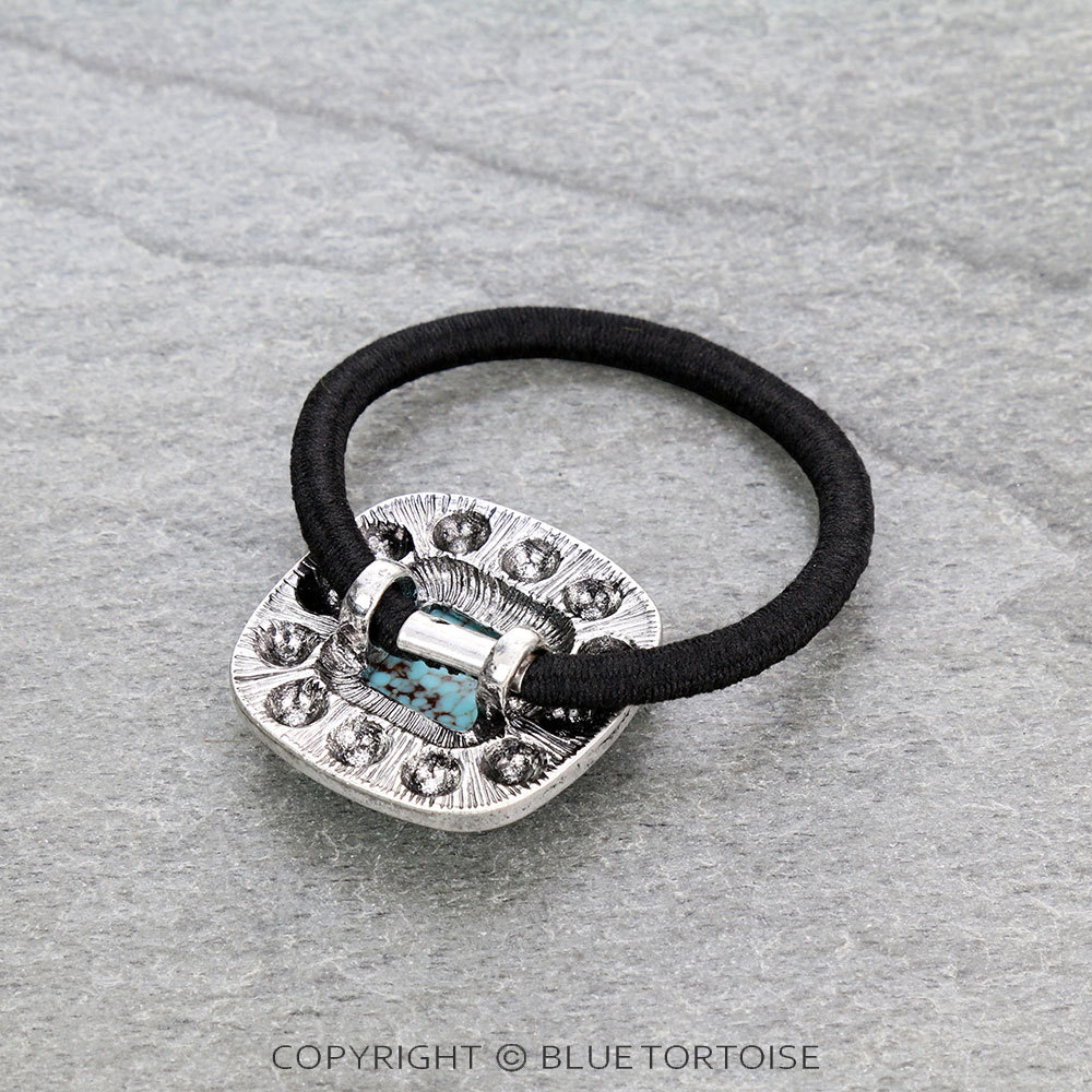 Western Epoxy with Stone Hair Tie - Image 2