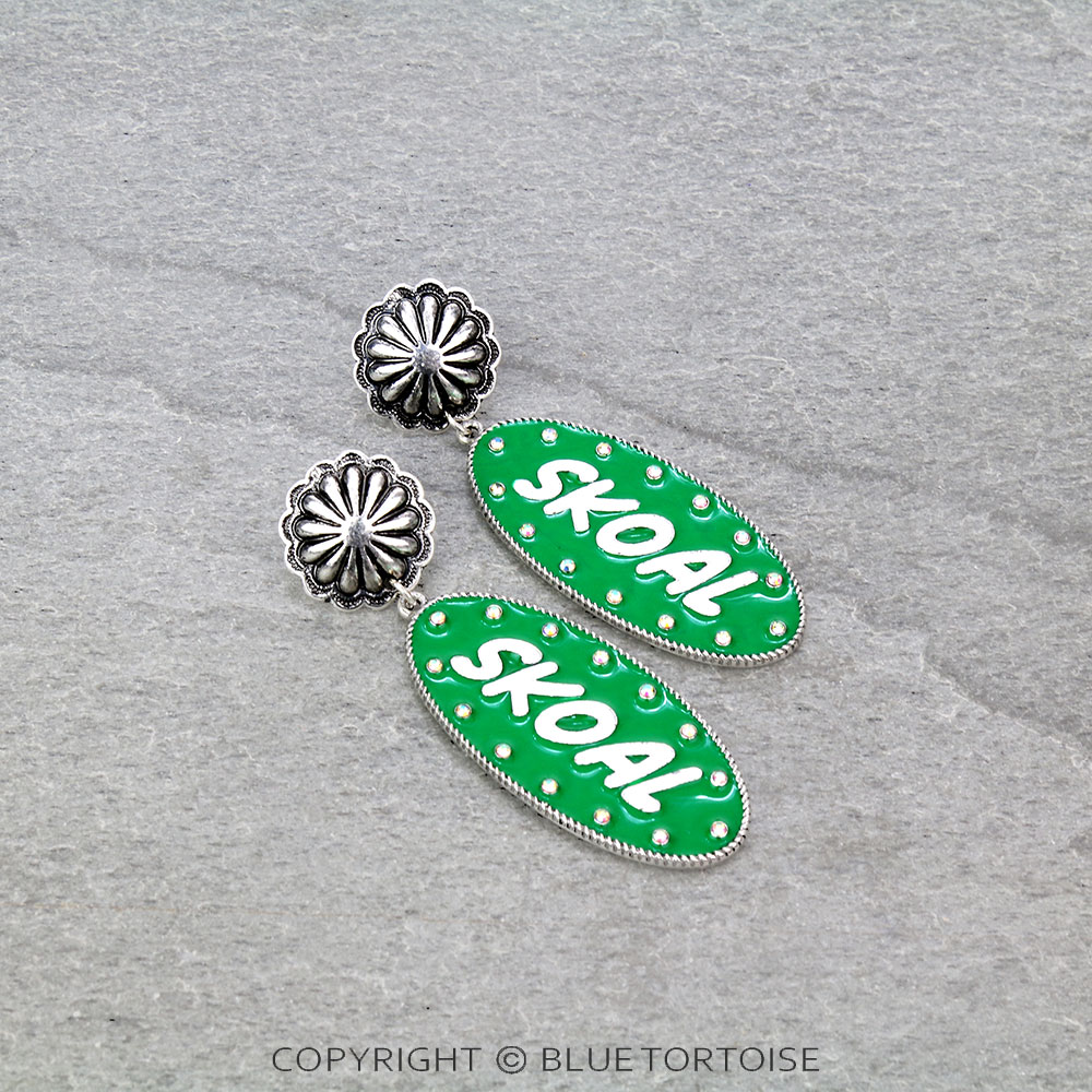 Epoxy Smokeless Tobacco Logo Stud Earrings