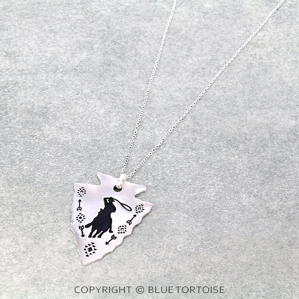Western Cowboy Arrowhead Necklace
