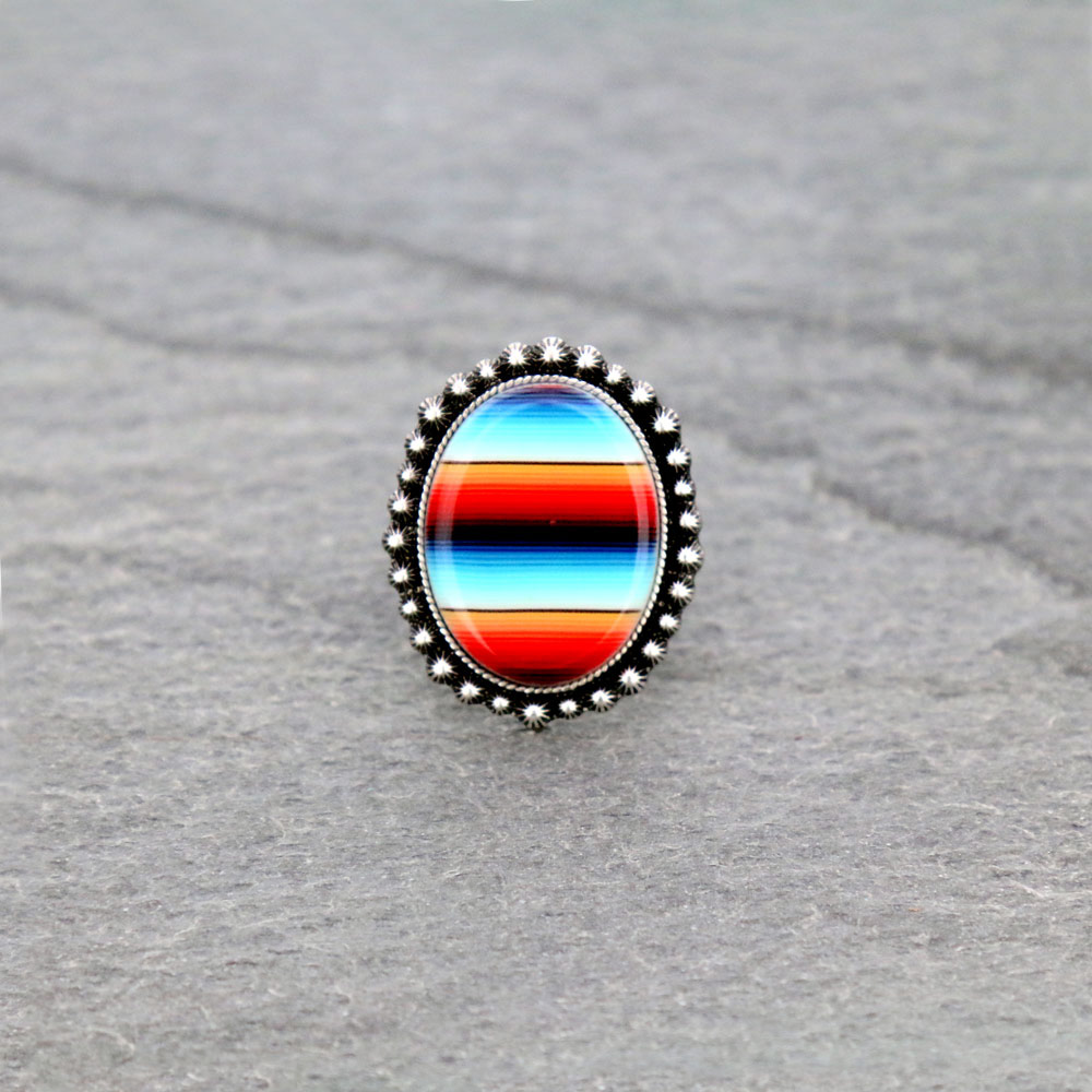 Oval Serape Cuff Ring