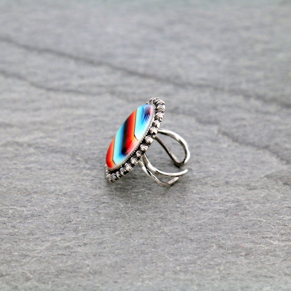 Oval Serape Cuff Ring - Image 2
