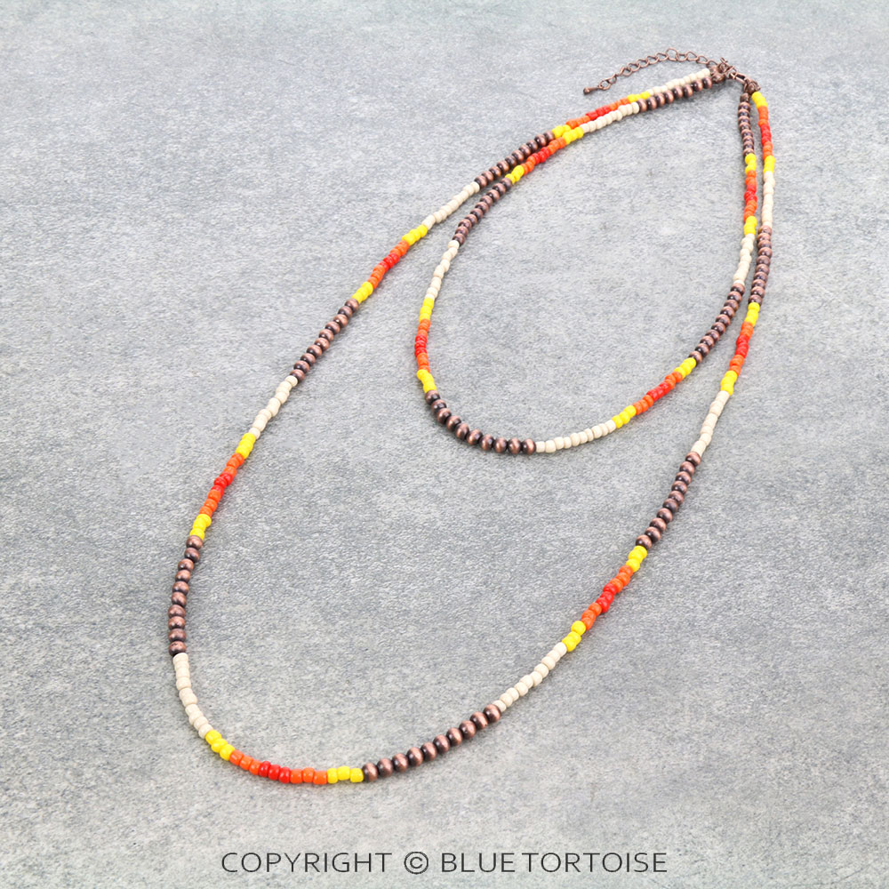 Seed Bead & Pearl Layered Necklace
