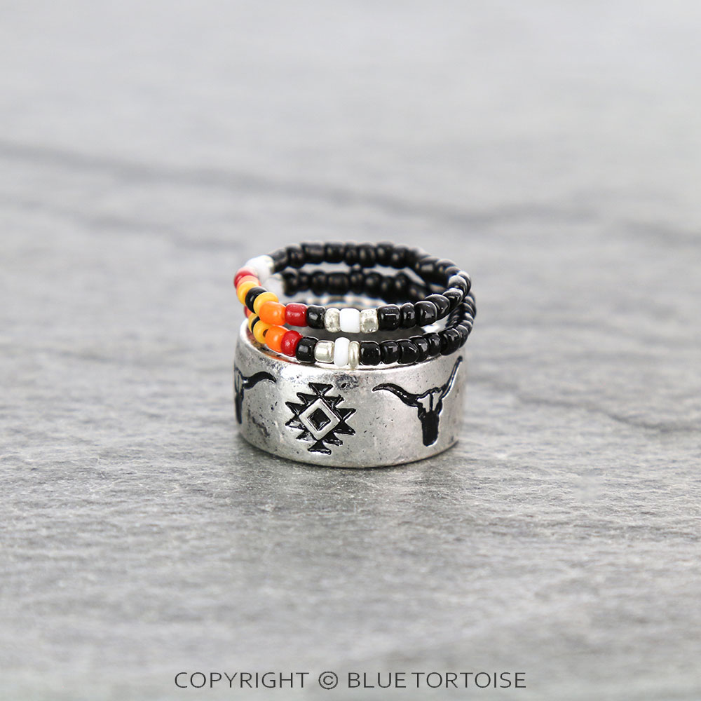 3 Layered Western Design Ring - Image 2