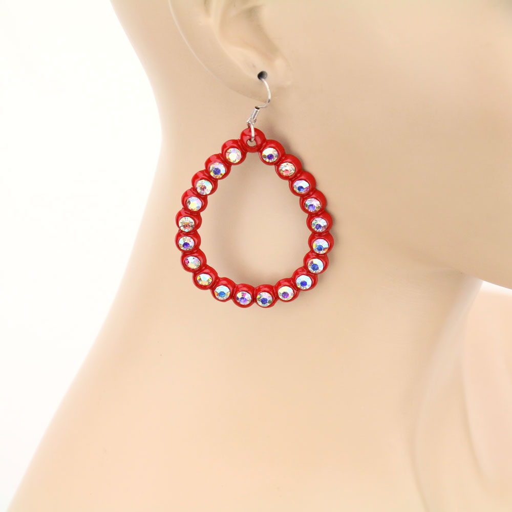 Tear Drop Fish Hook Earrings - Image 2
