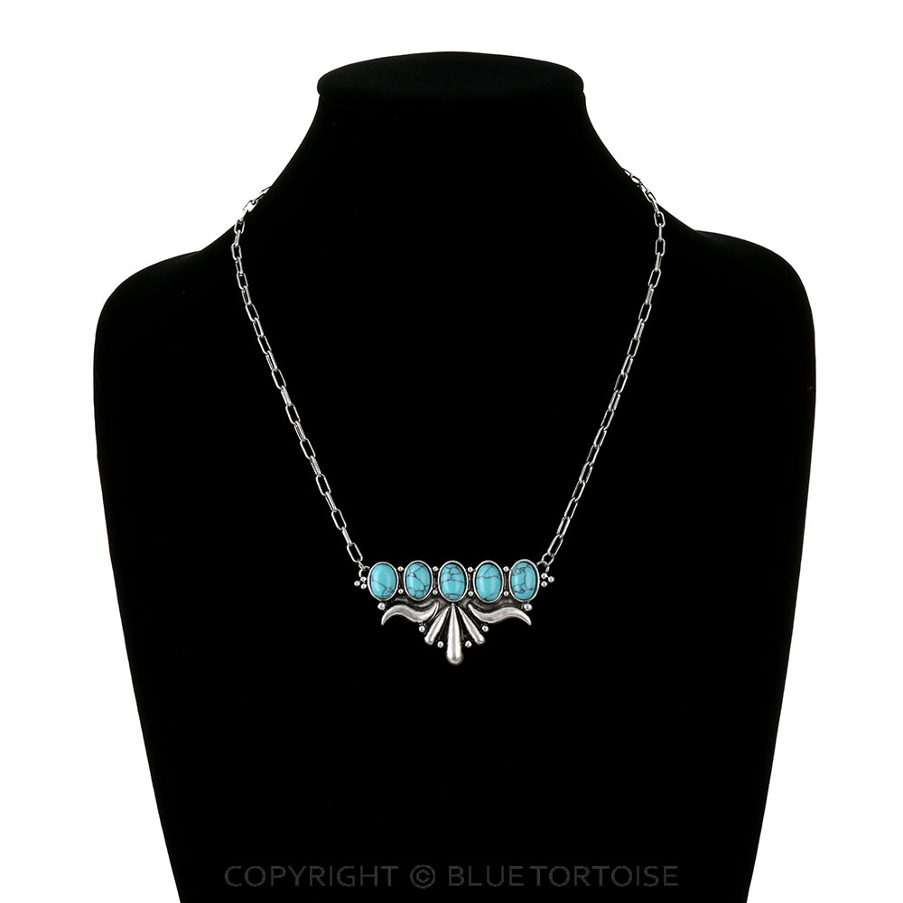 Western Design Stone Necklace - Image 2