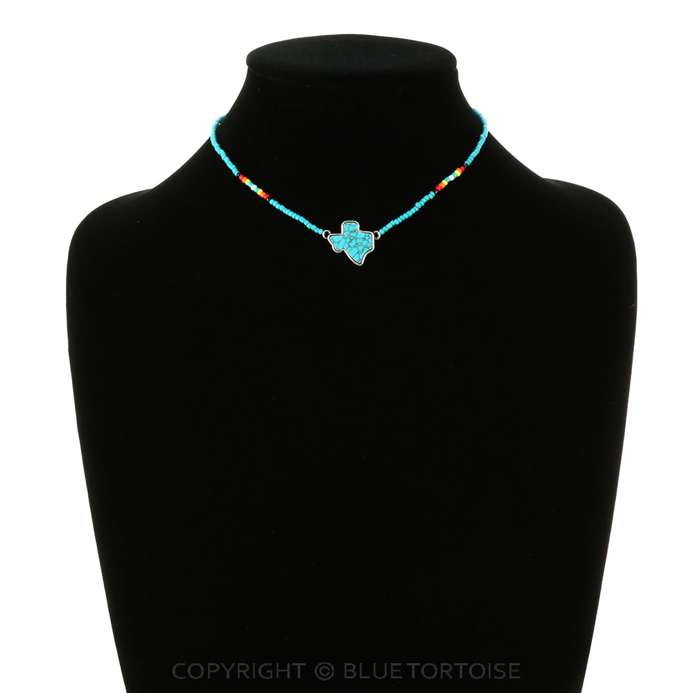 Texas Map with Seed Bead Choker - Image 2