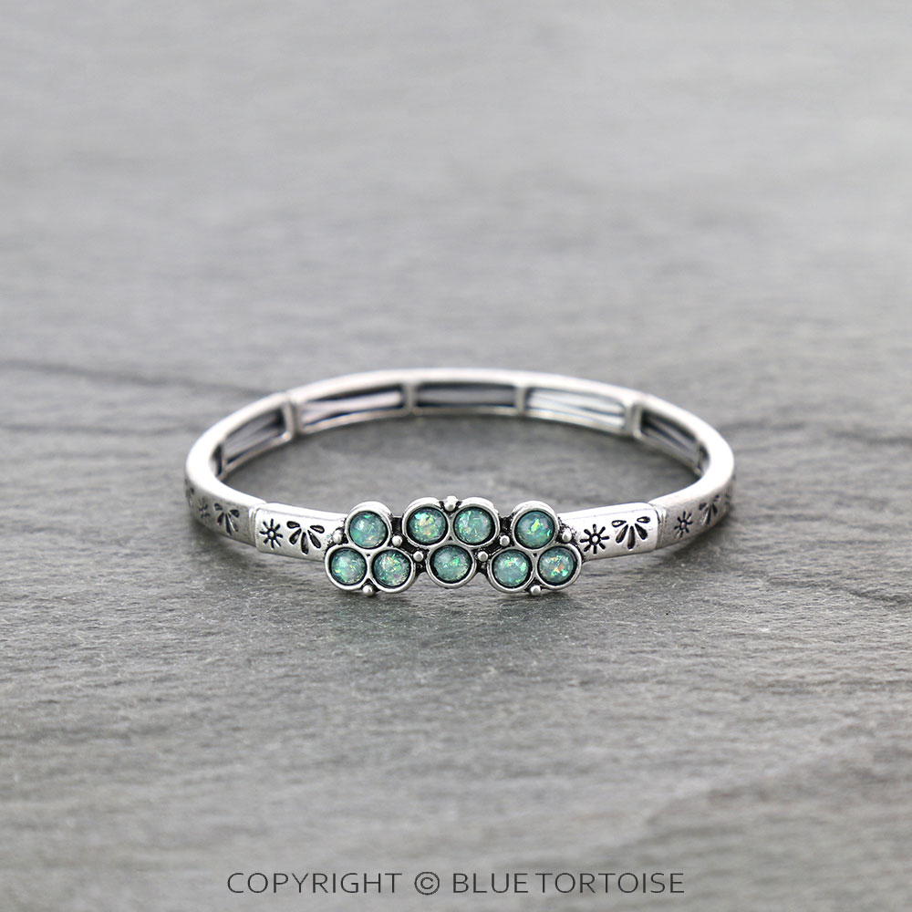 Western Opal Resin Stretch Bracelet