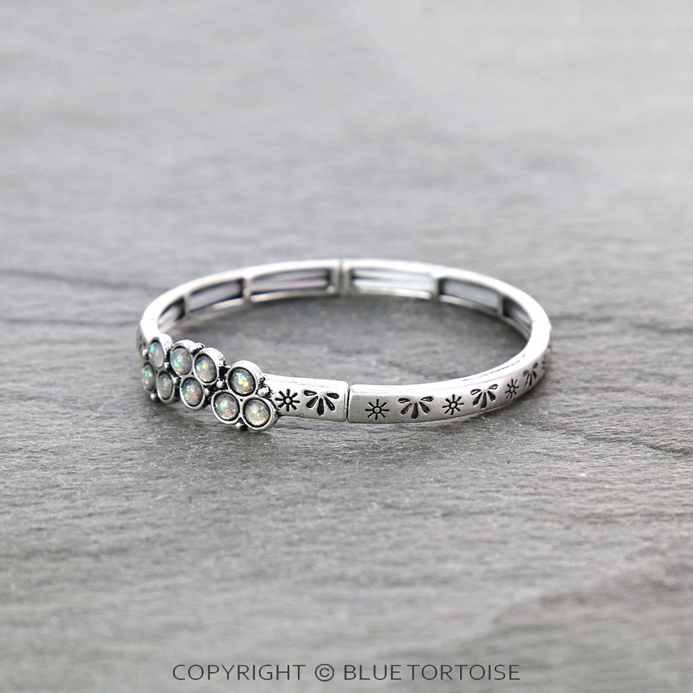 Western Opal Resin Stretch Bracelet - Image 2