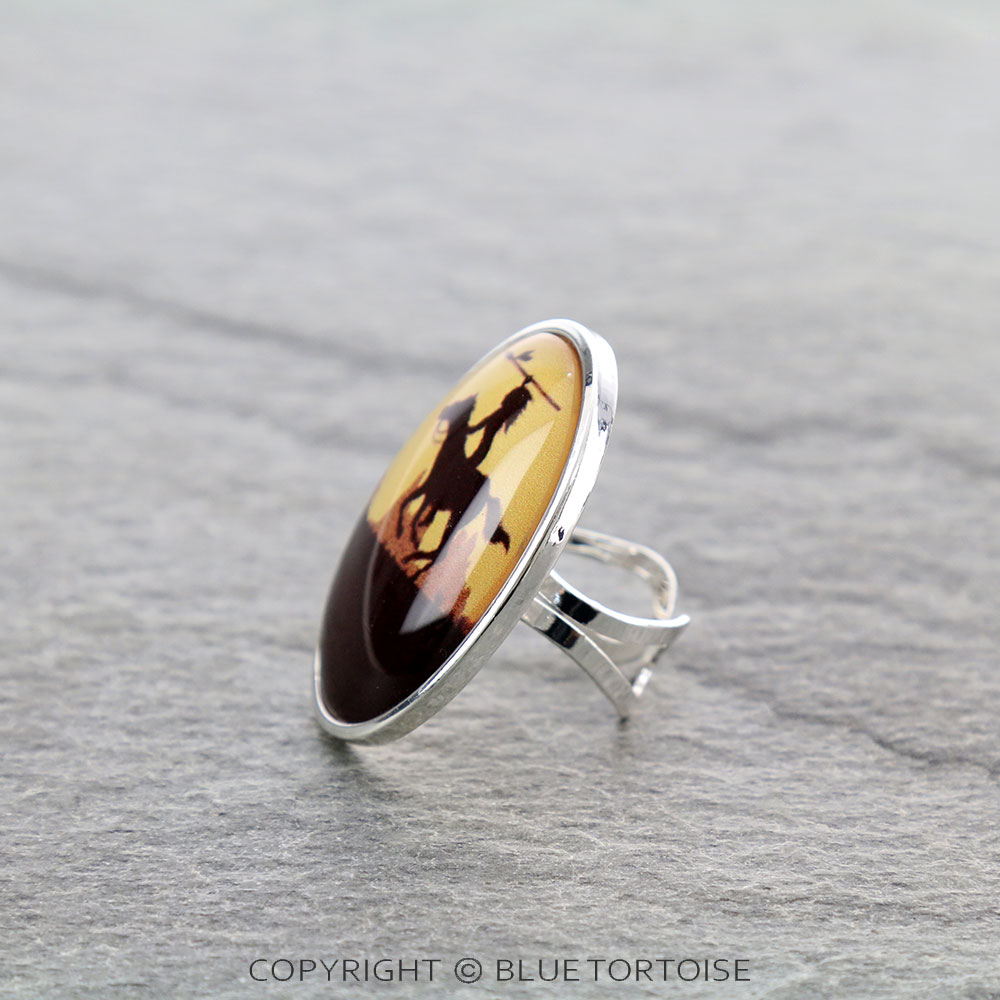 Western Indian Flat Bubble Cuff Ring - Image 2