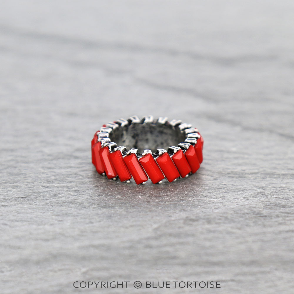 Western Rectangular Stone Ring
