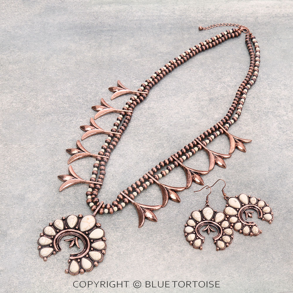 Western Squash Blossom Necklace Set