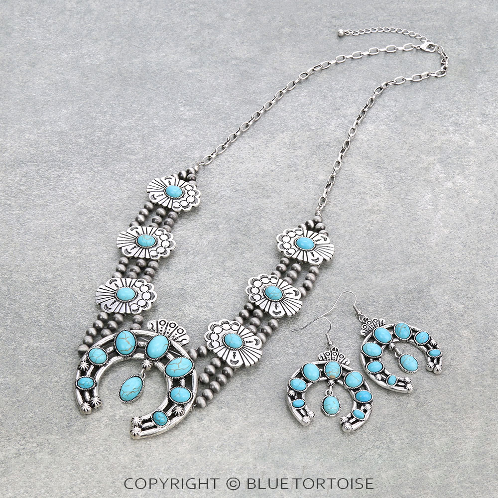 Western Squash Blossom Necklace Set