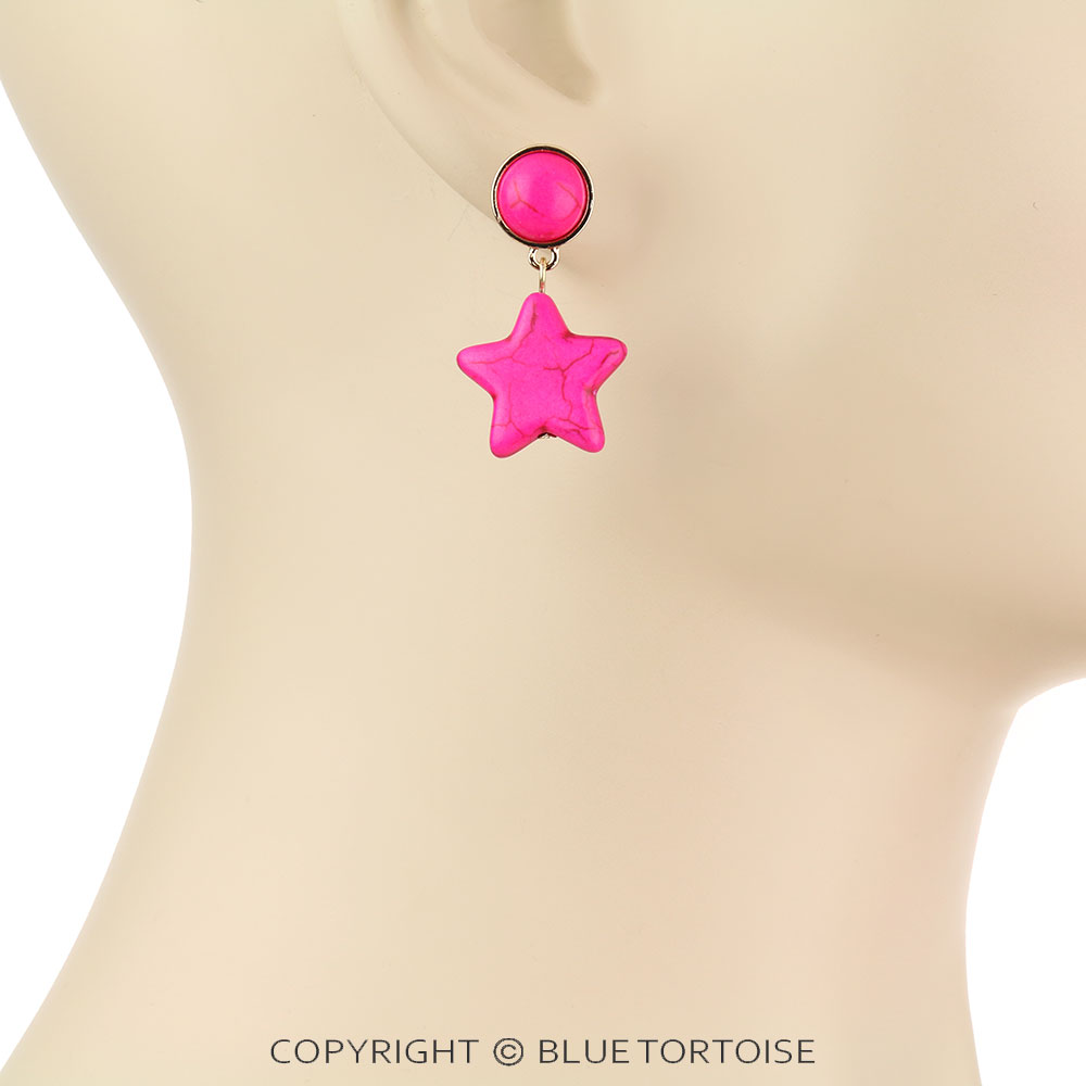 Star Stone Stud Earrings - Image 2