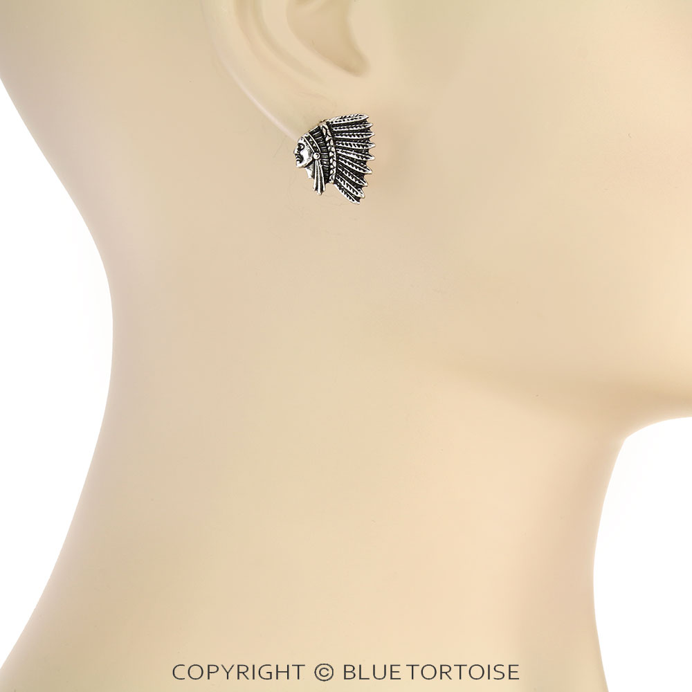 5 Pair Indian Theme Stud Earring Set - Image 2