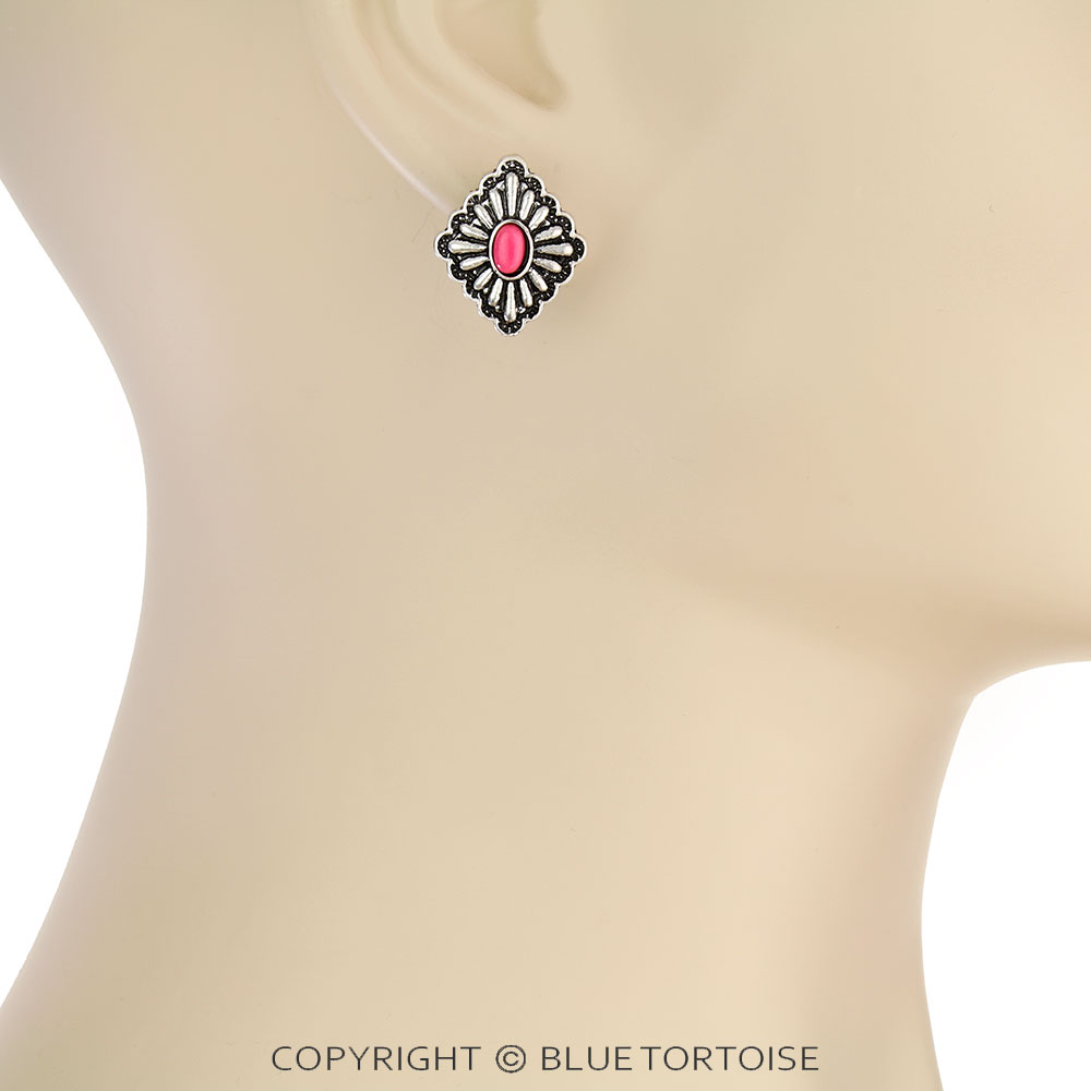 3 Pair Western Concho Earring Set - Image 2
