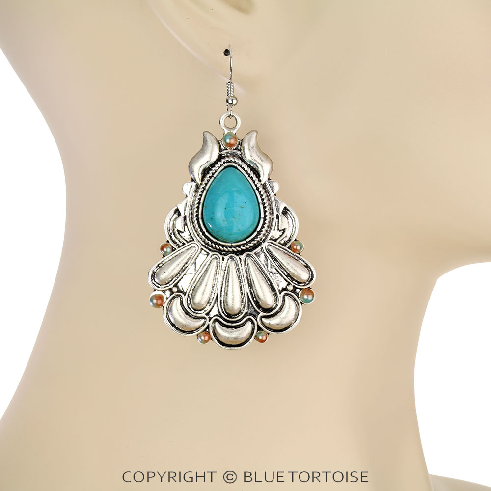 Cosmic Unicorn Bead with Stone Dangle Earrings - Image 2