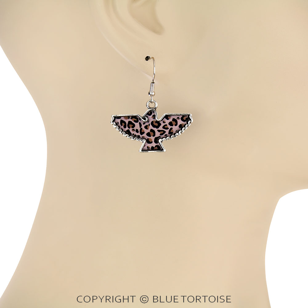 Western Thunderbird Flat Bubble Dangle Earrings - Image 2