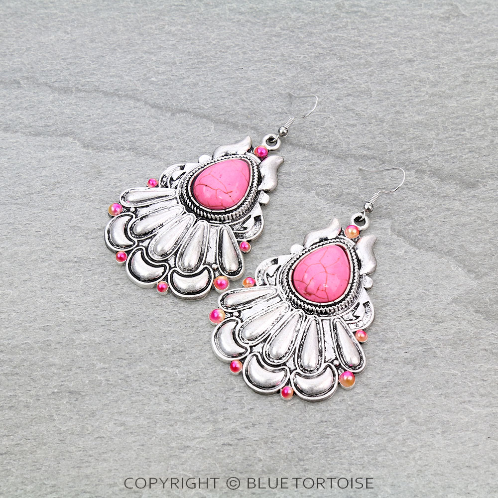 Cosmic Unicorn Bead with Stone Dangle Earrings