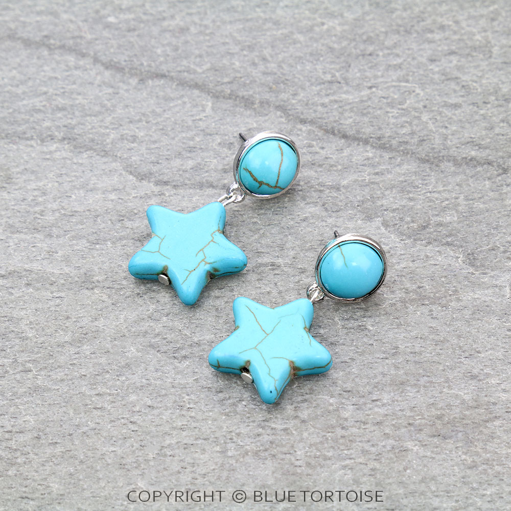 Star Stone Stud Earrings