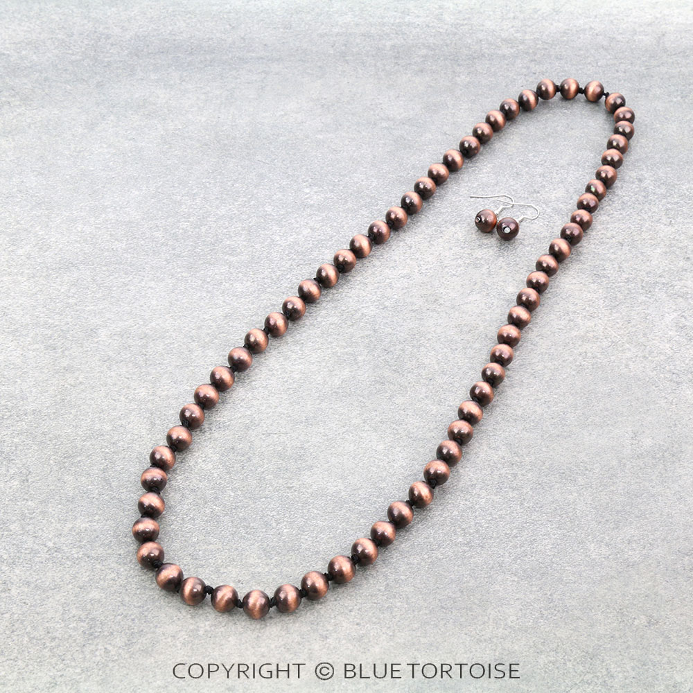 Navajo Style Pearl Necklace Set