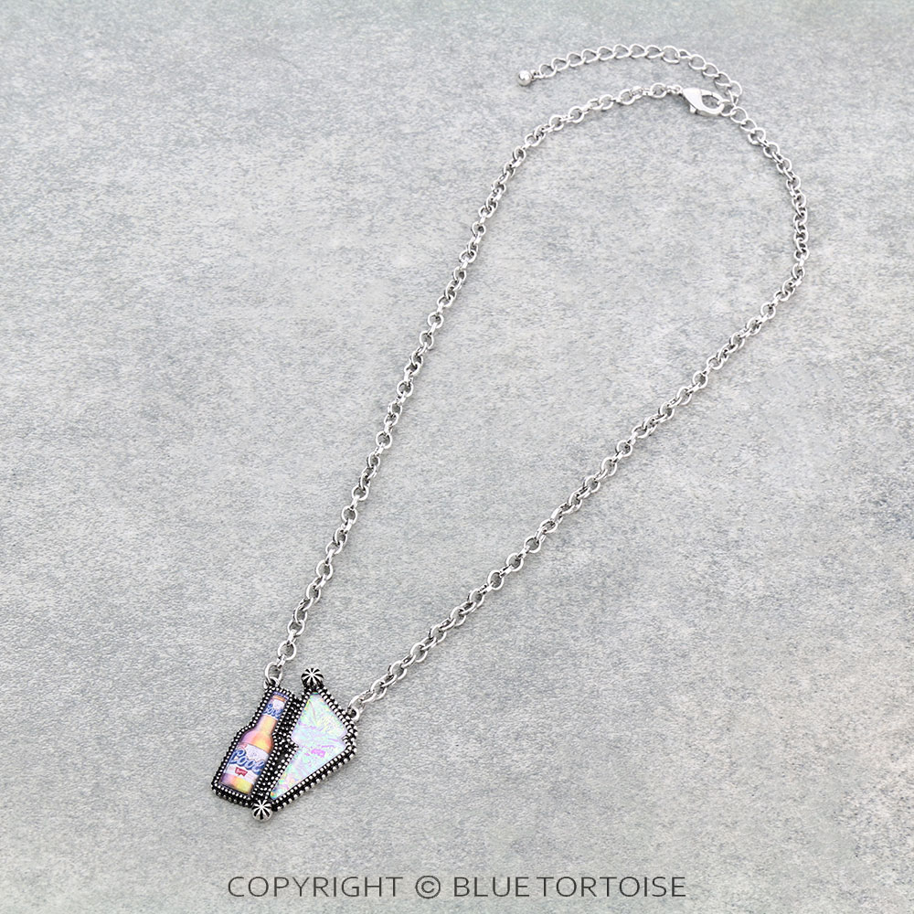 Western Thunder with Beer Logo Necklace