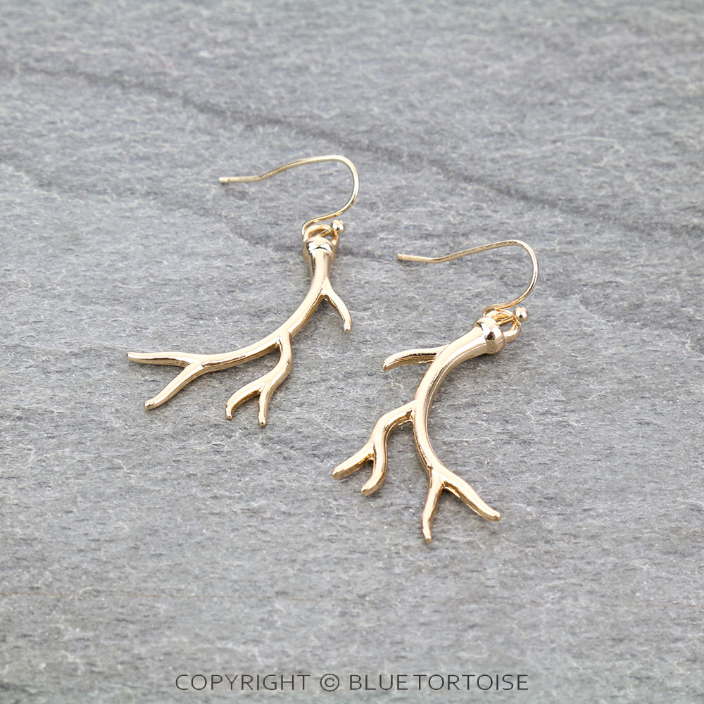 Antler Dangle Earrings