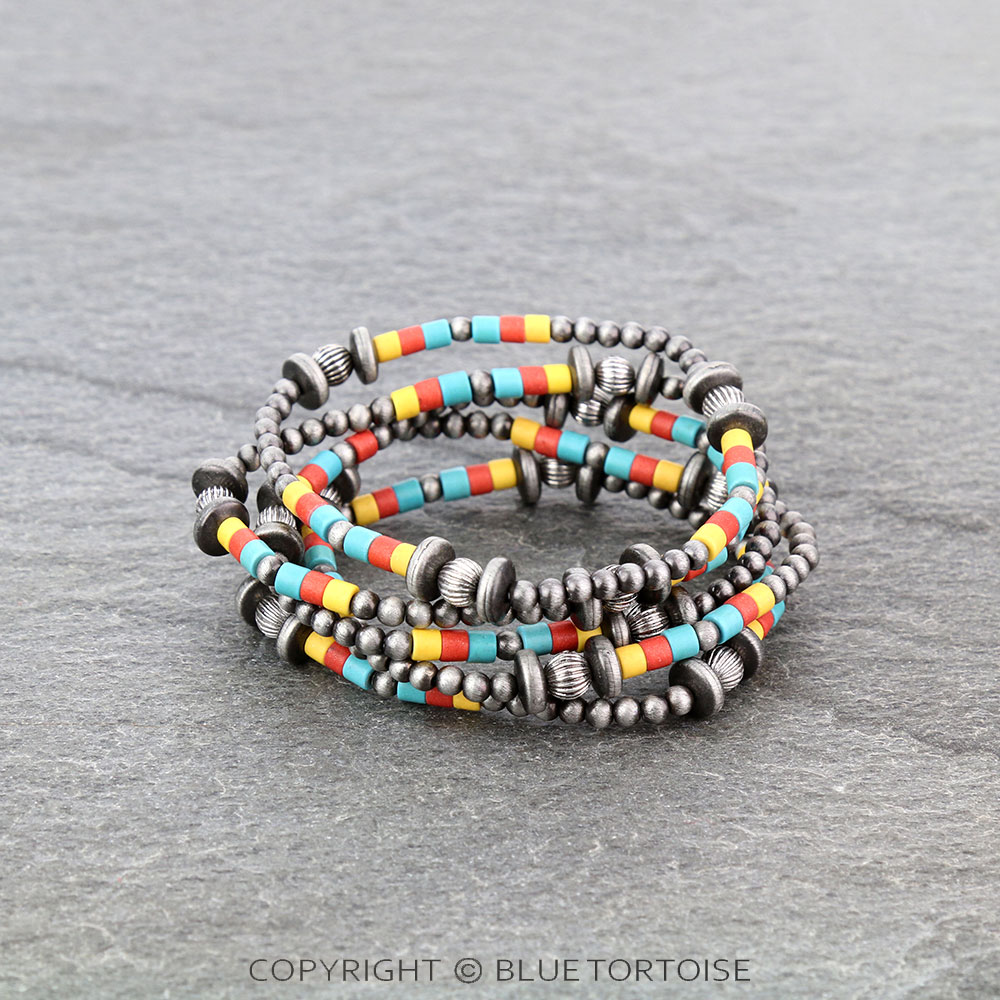 Western Pearl & Bead Stackable Bracelet