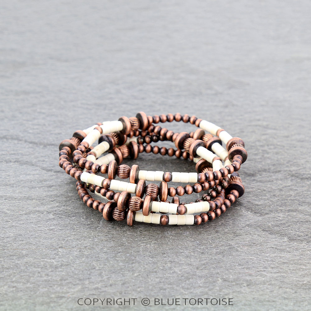 Western Pearl & Bead Stackable Bracelet