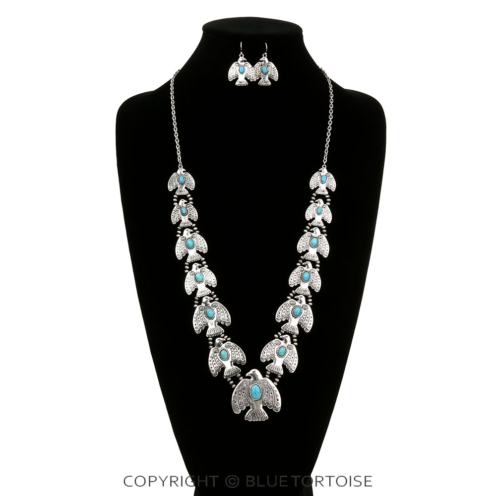 Western Thunderbird Statement Necklace Set - Image 2