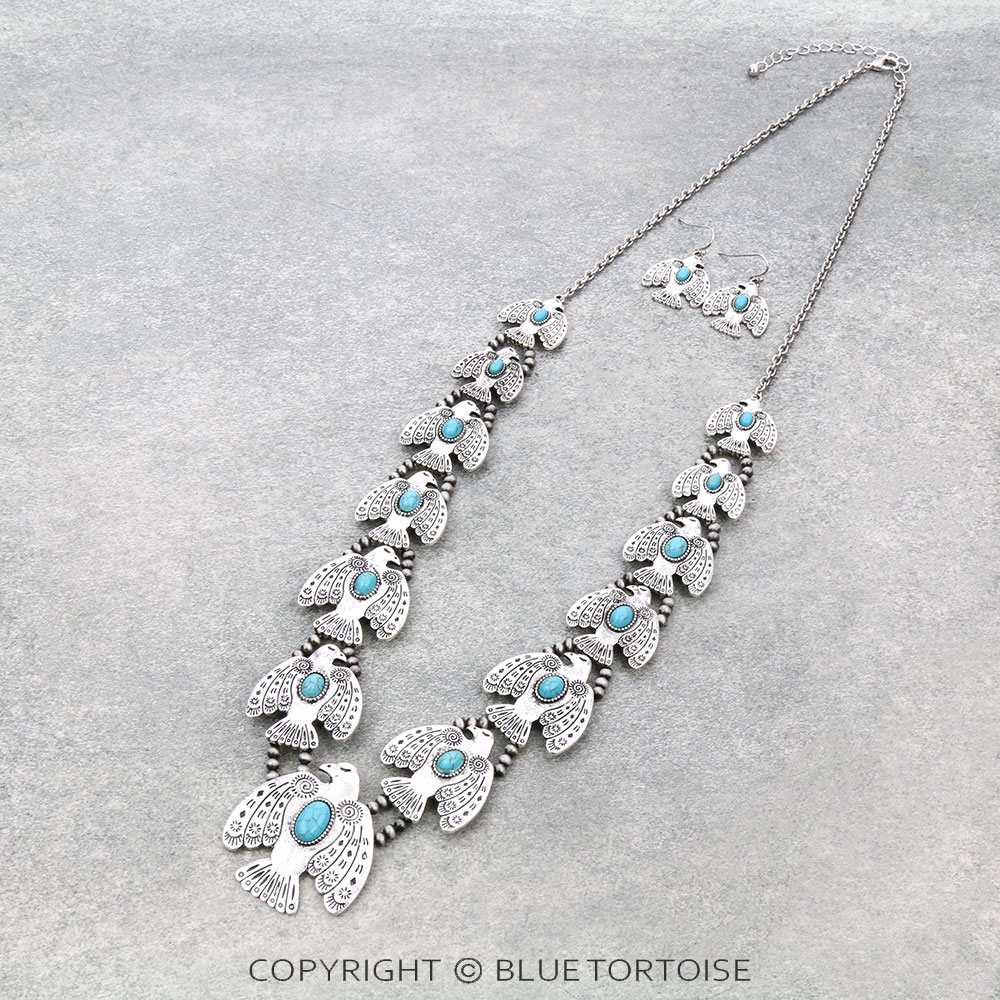 Western Thunderbird Statement Necklace Set