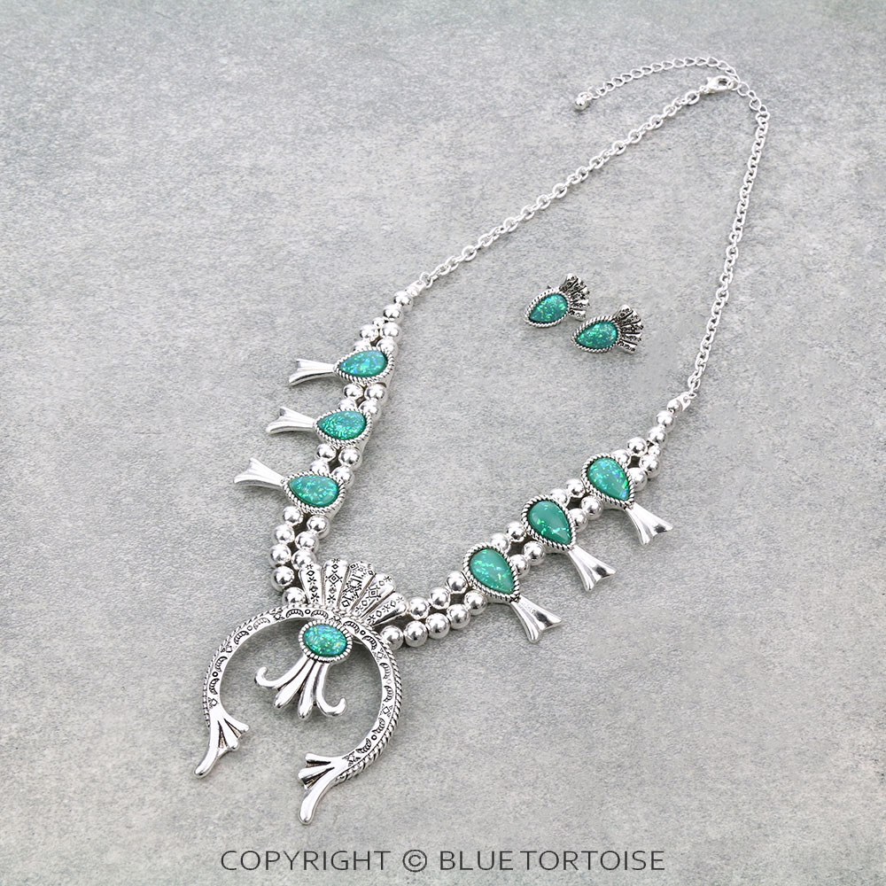 Western Squash Blossom Necklace Set