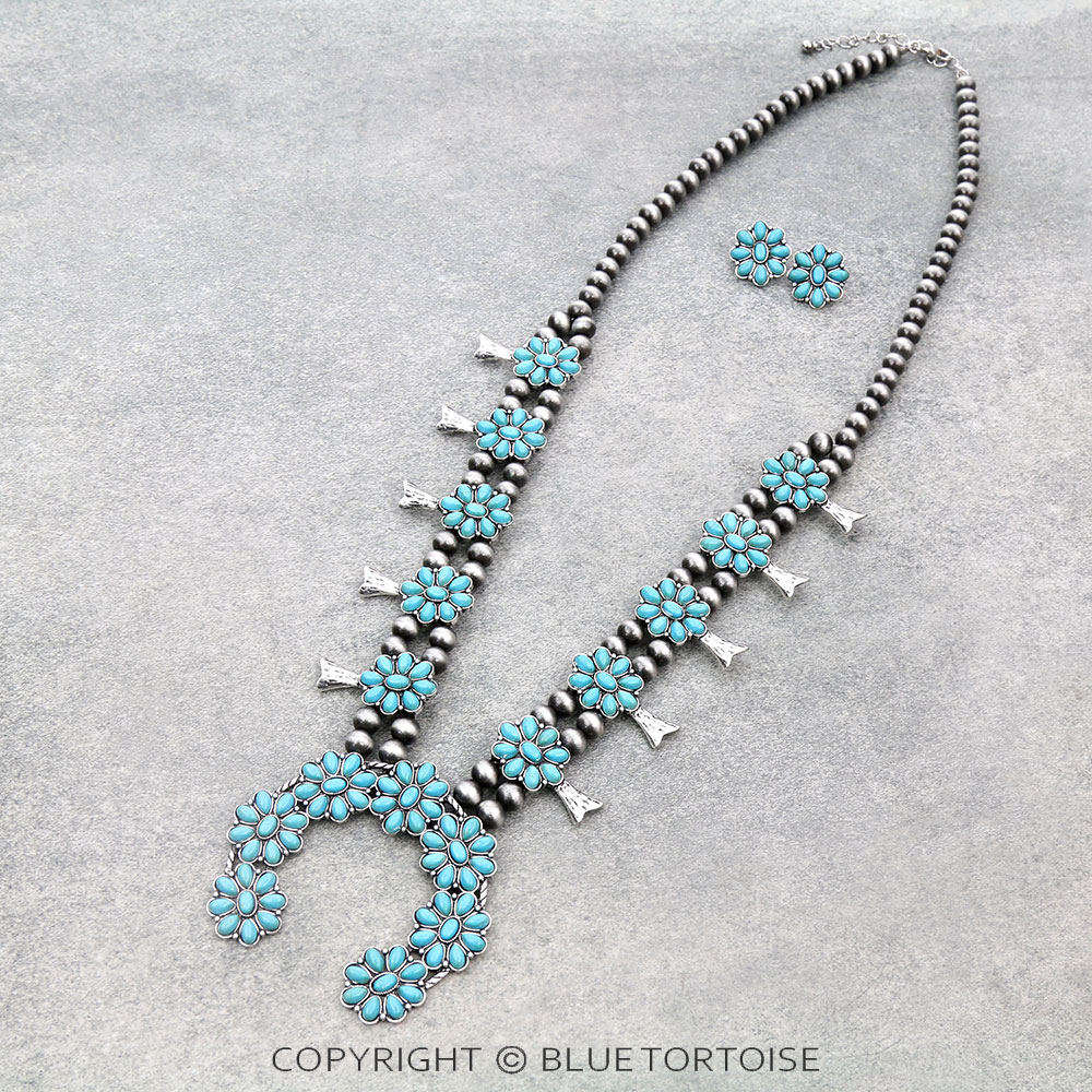 Western Squash Blossom Necklace Set