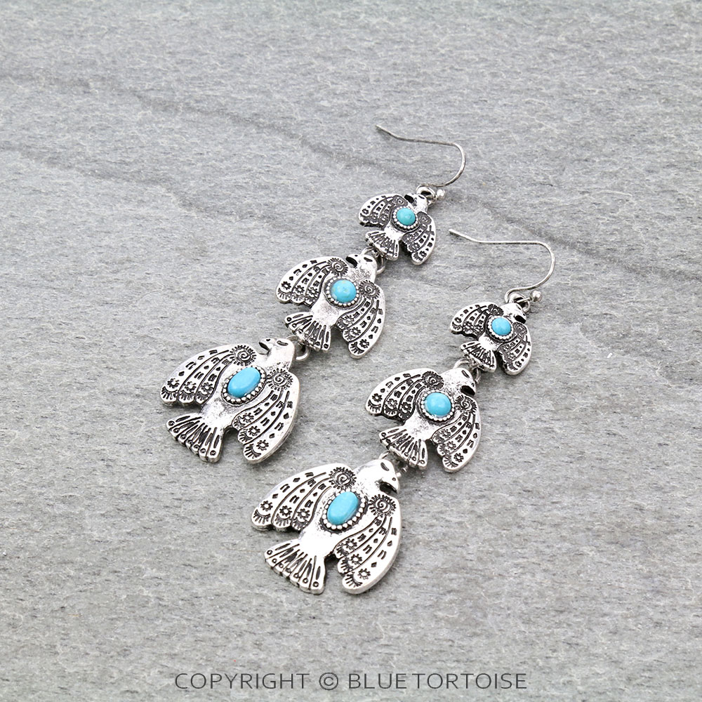 Western Thunderbird Drop Dangle Earrings