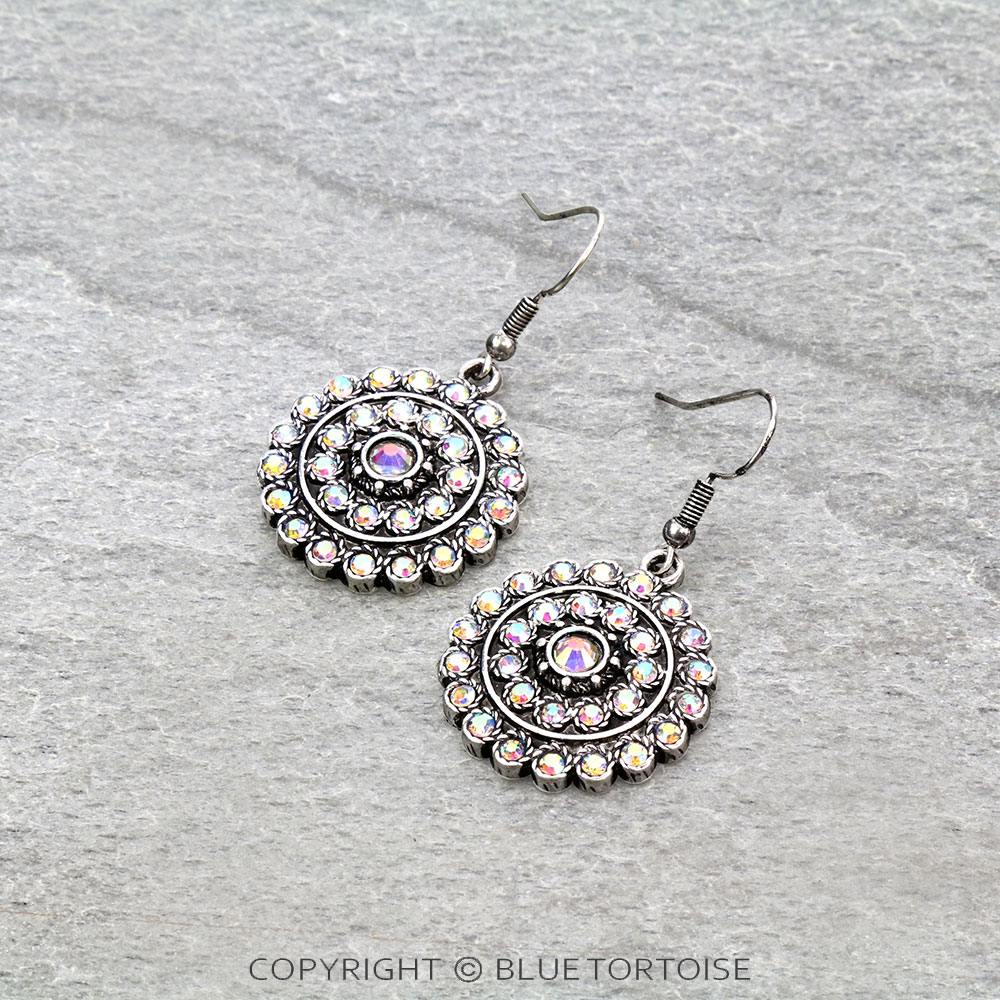 Western Design Stone Dangle Earrings
