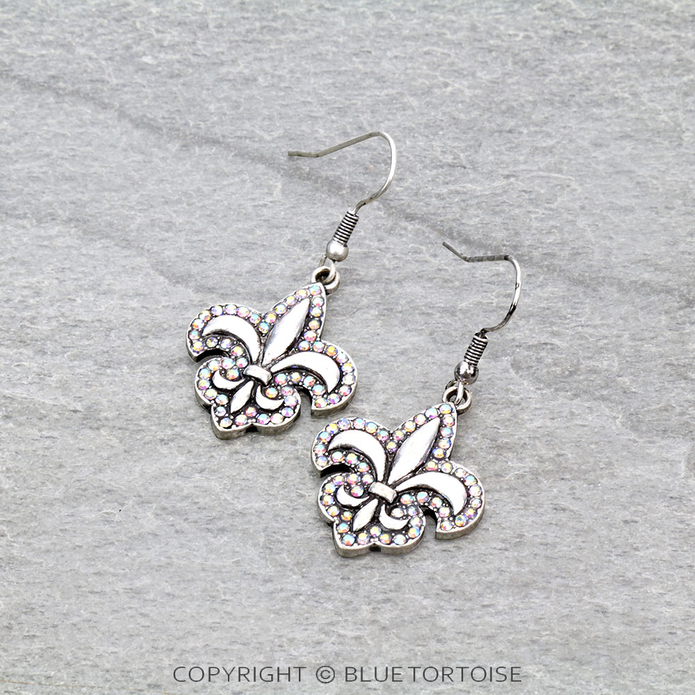 Western Fleur De Lis Dangle Earrings