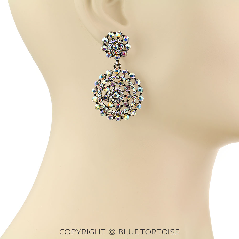 Western Design Stone Stud Earrings - Image 2