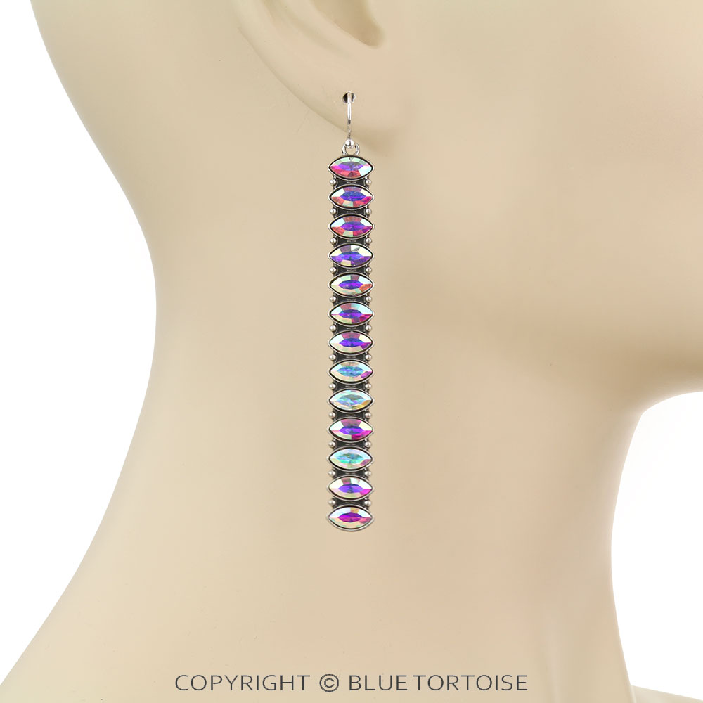 Western Bar Stone Dangle Earrings - Image 2
