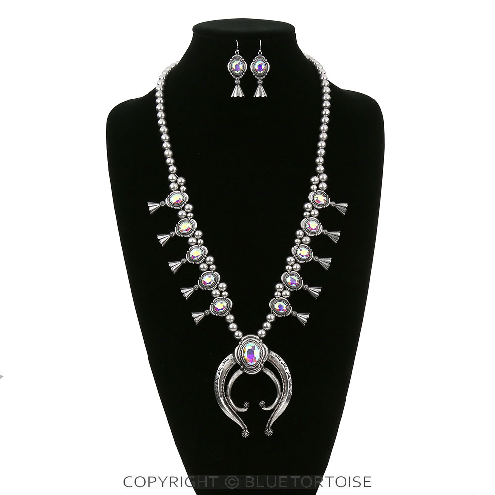 Western Squash Blossom Necklace Set - Image 2