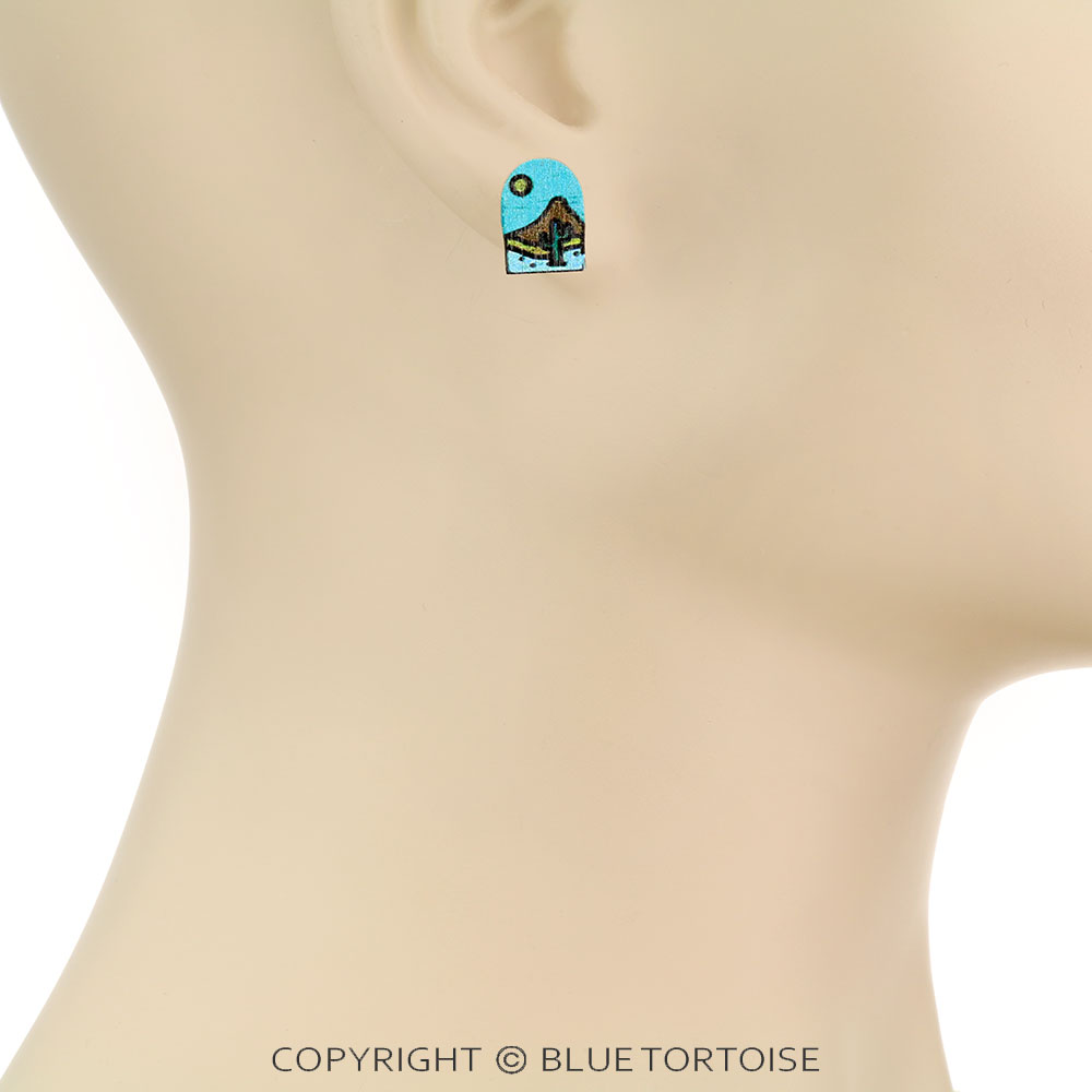 3 Pair Western Theme Wooden Earring Set - Image 2