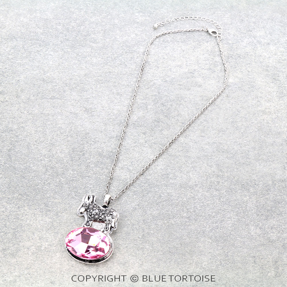 Donkey with Stone Pendant Necklace